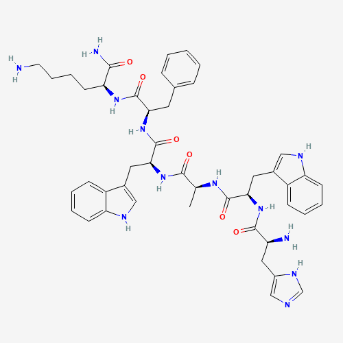 2D molecular structure of GHRP-6, molecular formula C46H56N12O6