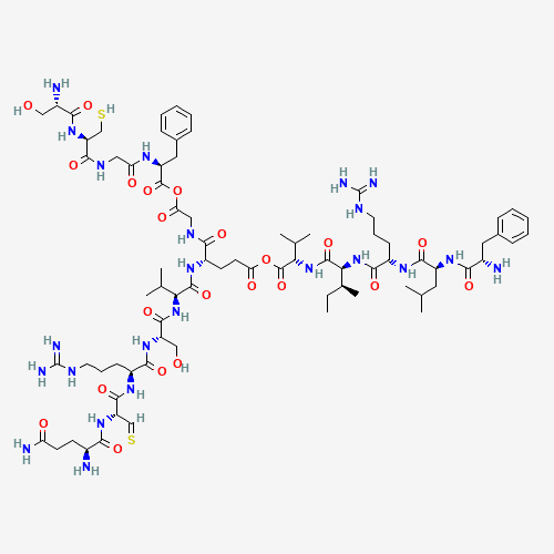 2D molecular structure of HGH Fragment 176-191, molecular formula C78H123N23O22S2