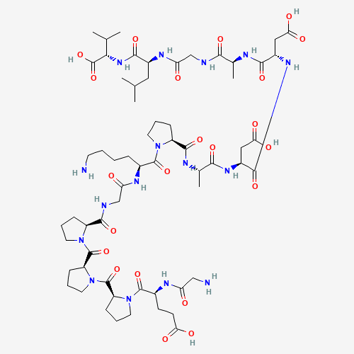 2D molecular structure of BPC-157, molecular formula C62H98N16O22