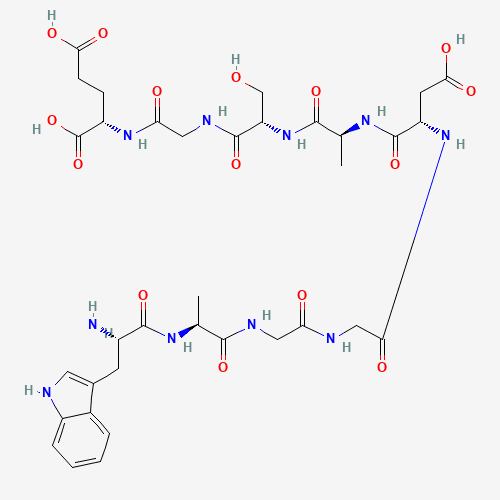 2D molecular structure of DSIP, molecular formula C35H48N10O15