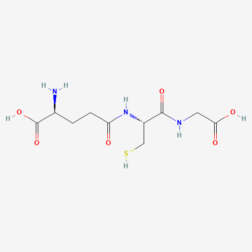 2D molecular structure of Glutathione, molecular formula C10H17N3O6S