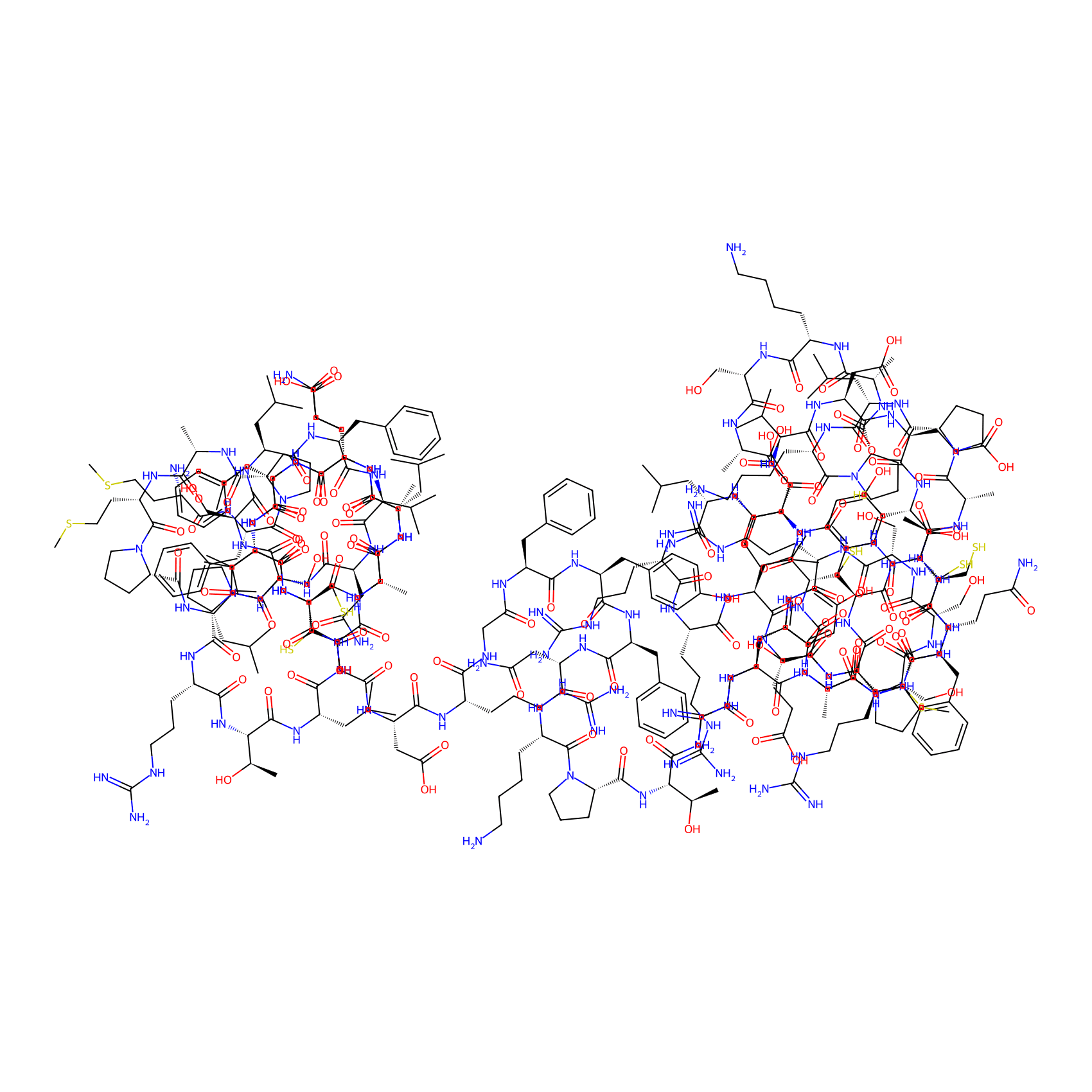 2D molecular structure of IGF-1 LR3, molecular formula C400H625N111O115S9